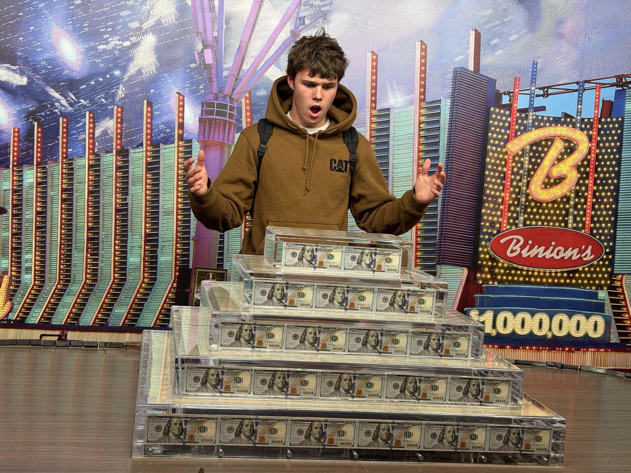 Jeff Pebley at the Binion's $1,000,000 display
