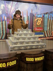 Jeff Pebley at the Binion's $1,000,000 display