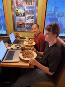 Dennis Yu and Jeff Pebley at dinner